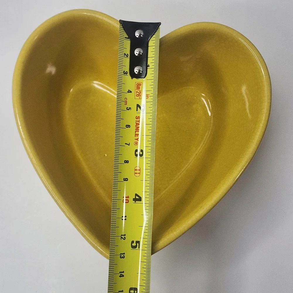 Cheerios Yellow Heart Shaped Ceramic Cereal Bowl 2003 General Mills